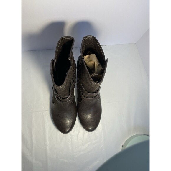 Baretraps Sela Brown Straps Zip Ankle Heel Booties Women's Size 10M - Picture 5 of 16